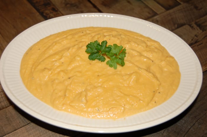 Søtpotet- og sellerirotpuré