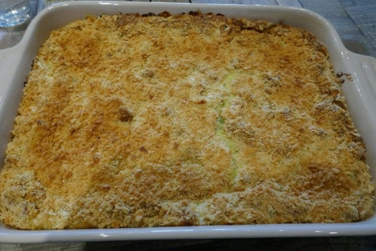 Grandma's fish gratin with grated carrots
