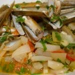 Pasta med knivskjell