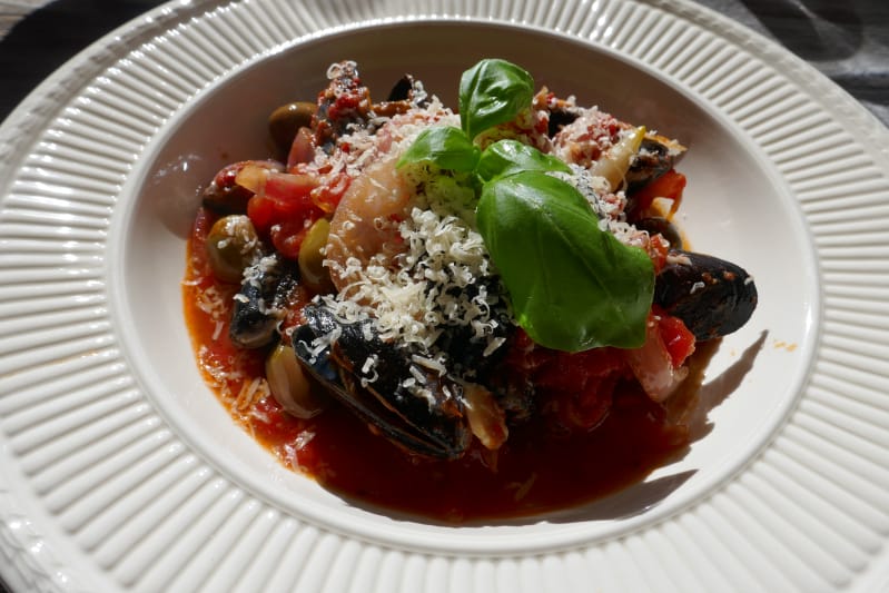 Blåskjell på italiensk vis