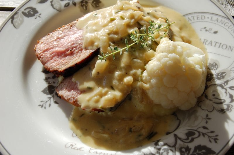 Kalvefilet med blåskimmelsaus