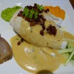 Kveitefilet med stekt bacon