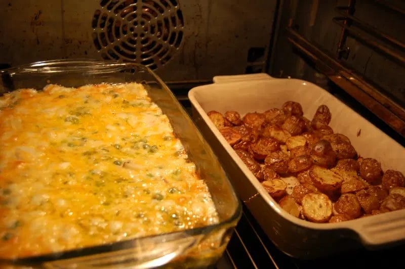 Fiskeform med snøfrisk og erter