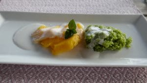 Sticky pandanris med kokossaus