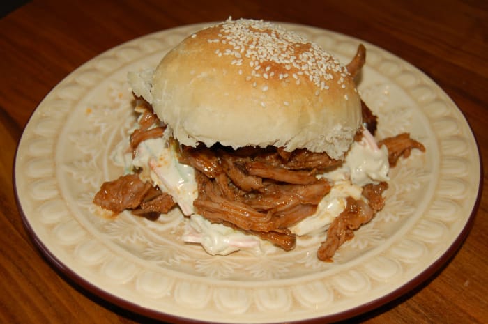 Pulled pork med coleslaw