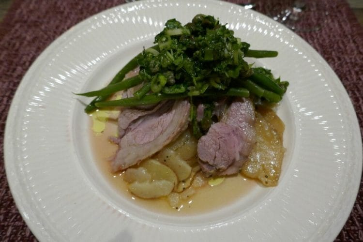 Italiensk lam med parmaskinke og poteter