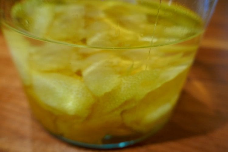 Limoncello in progress Limoncello in progress