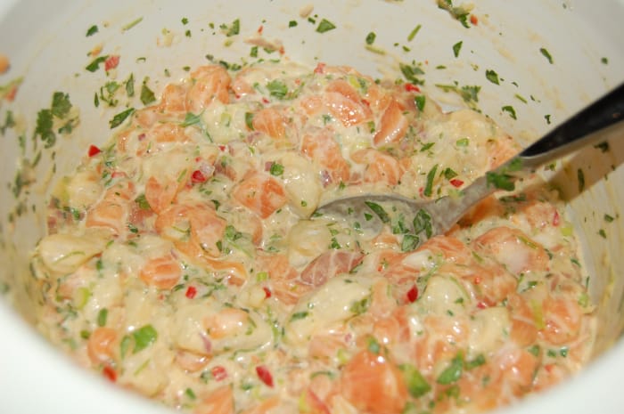 Thaifiskeburgerdeig
