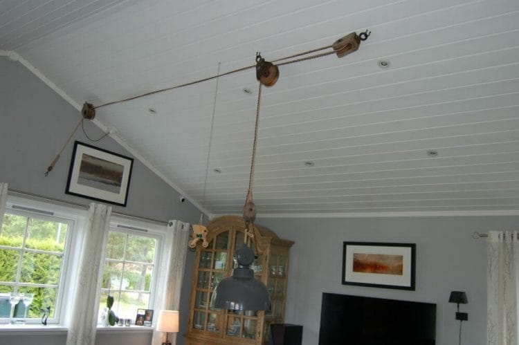 Advanced lamp suspension in the living room