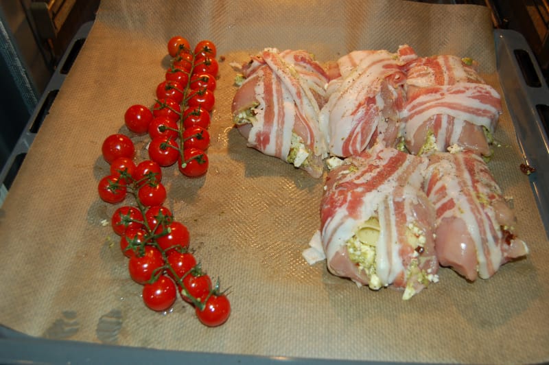 Fylt kyllingfilet før steking