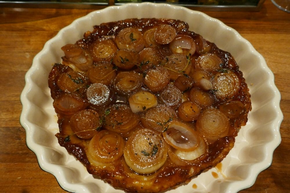 Tarte tartin med sjalottløk