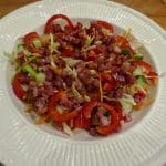 Baconsalat med sennepsdressing