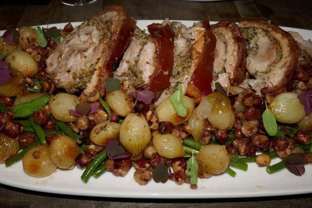 Porchetta med appelsinsaus