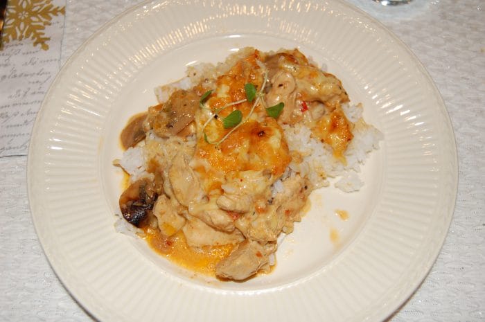 Gratinert kyllingrett Gratinert kyllingrett