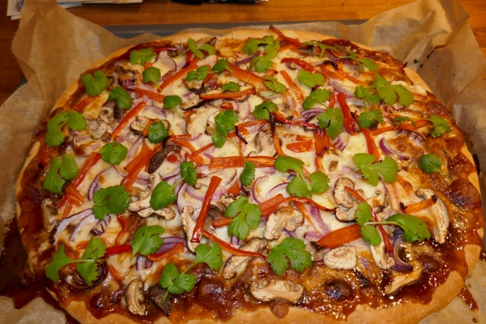 Koreansk BBQ-pizza Koreansk BBQ-pizza