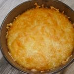 Gratinerte rester av bakepoteter