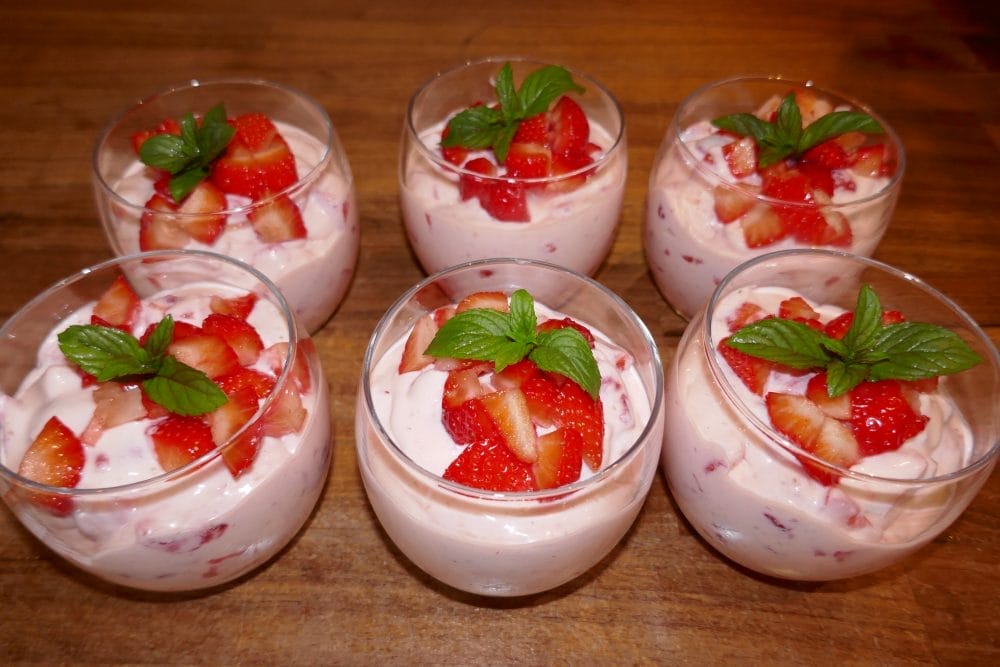 Fresas con crema