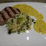 Tunfisk med eple- og karrisaus