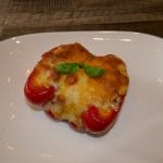 Fylt, gratinert paprika