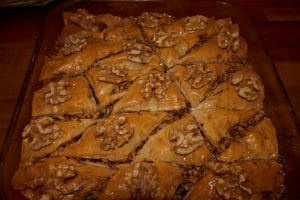 Baklava med valnøtter