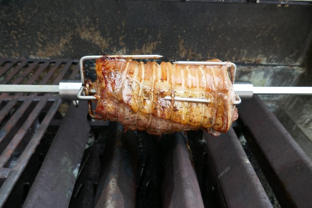 Porchetta på rotisserie