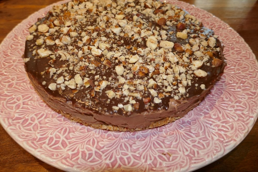 Stekefri sjokolade- og hasselnøttostekake