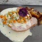 Tunfisk med pastidssaus og båtpoteter