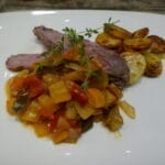 Kalvefilet med provencalsk ratatouille og råstekte poteter