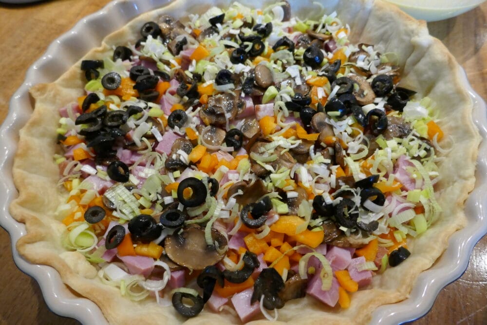 Pai med skinke og blåskimmelost