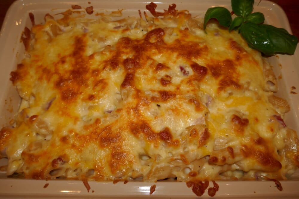 Makaroniform med skinke - Mac and Cheese pie