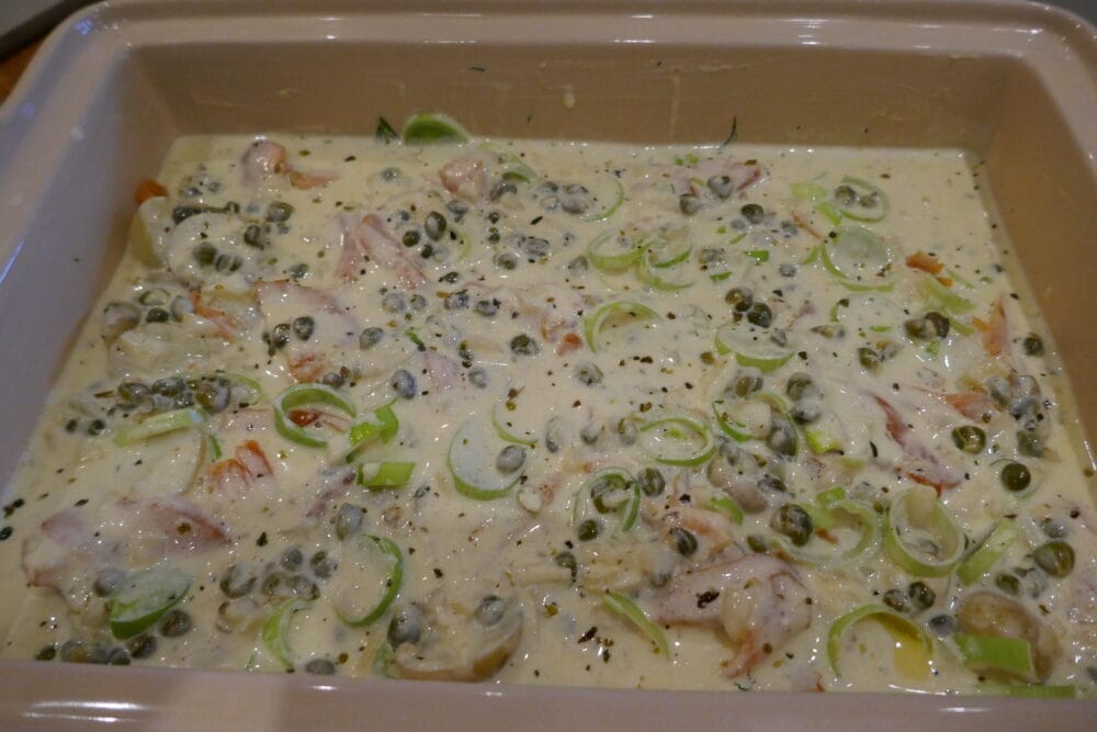 Potetform med røkt ørret