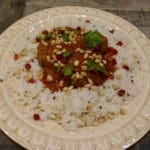 Koofteh i tomatsaus med pilau