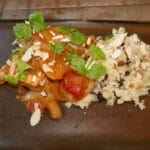 Fisketagine med safran og mandelflak