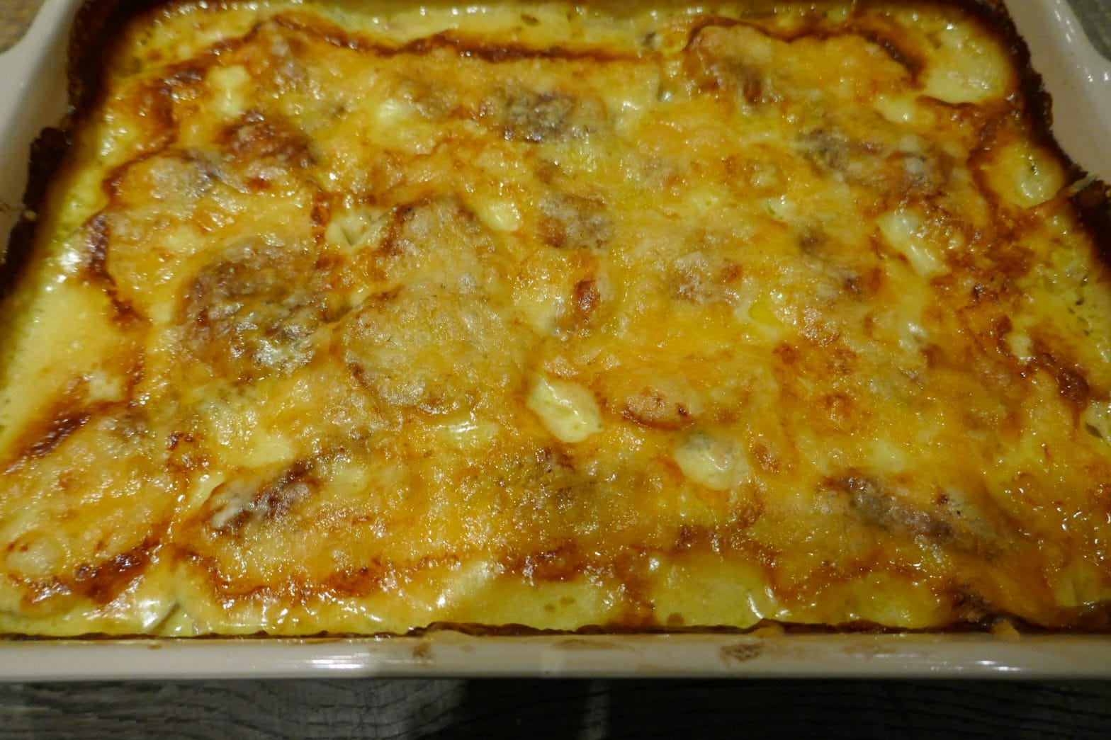 Fløte- og blåskimmelgratinerte poteter