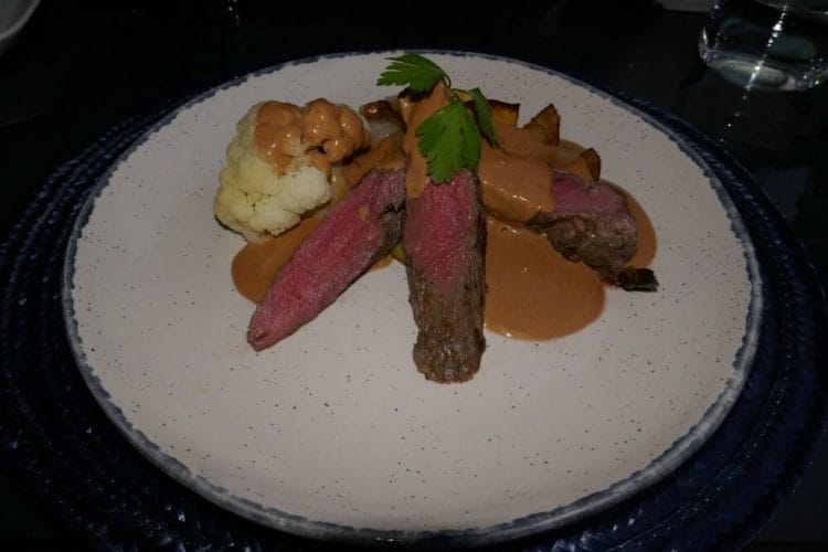 Lamb tenderloin with boat potatoes and mom's delicious sauce