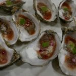 Østers med bringebærvinaigrette