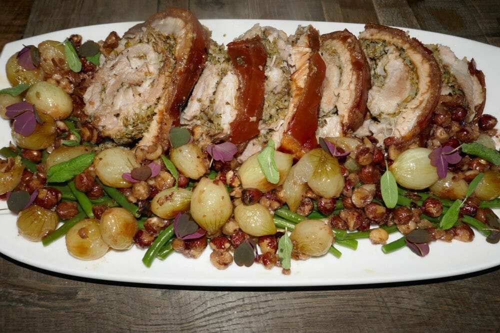 Porchetta med appelsinsaus