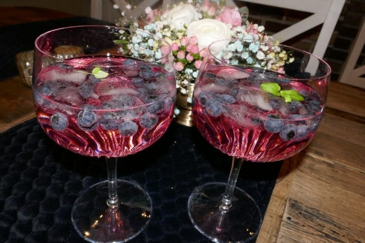 Pink gin and tonic Pink gin and tonic