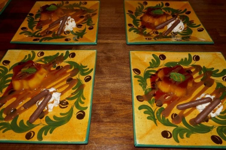 Weekly menu for week 30 Orange flan