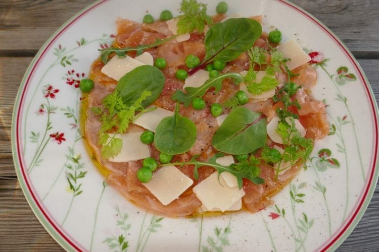 Salmon carpaccio Salmon carpaccio