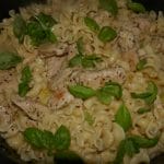 Pasta Alfredo med kylling