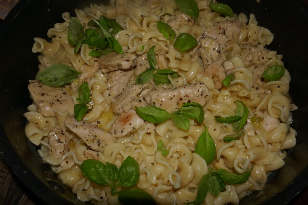 Pasta Alfredo med kylling