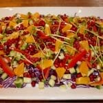 Salat med appelsin og karridressing