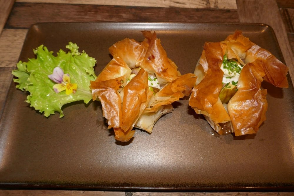 Filopakket fiken med chèvre