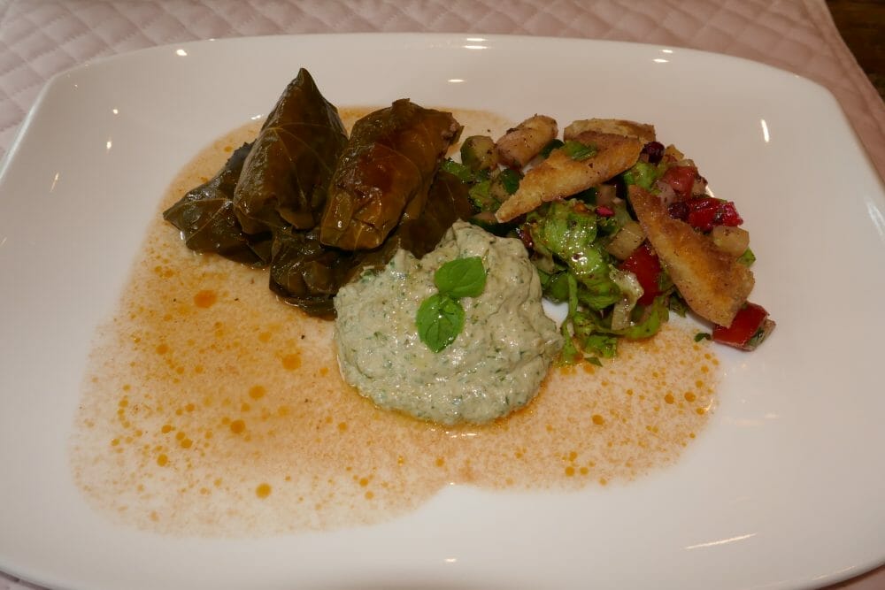 Lammedolma med fattoush og baba ganoush