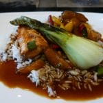 Laks teriyaki med deilige grønnsaker