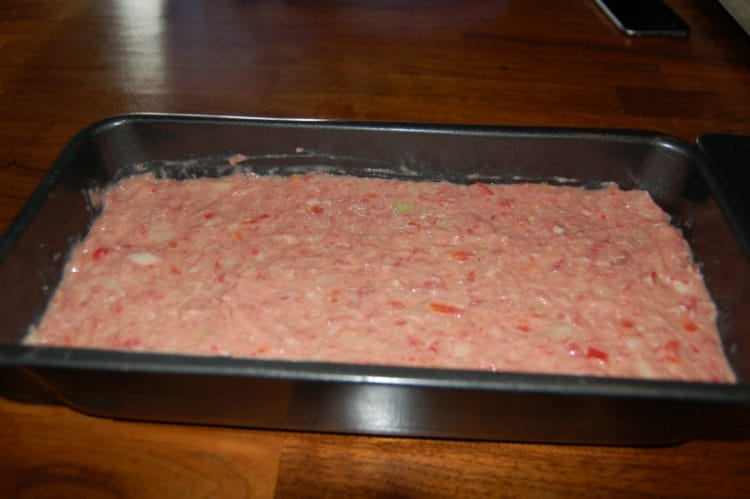 Homemade meat pudding 