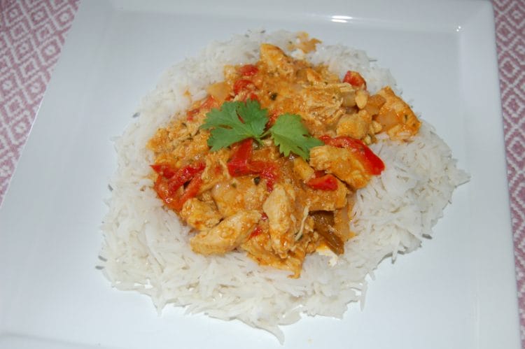 Weekly menu for week 24 Thai chicken and paprika wok